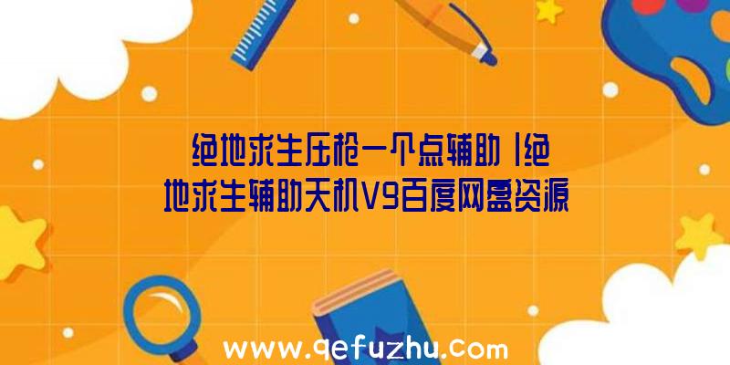 「绝地求生压枪一个点辅助」|绝地求生辅助天机V9百度网盘资源